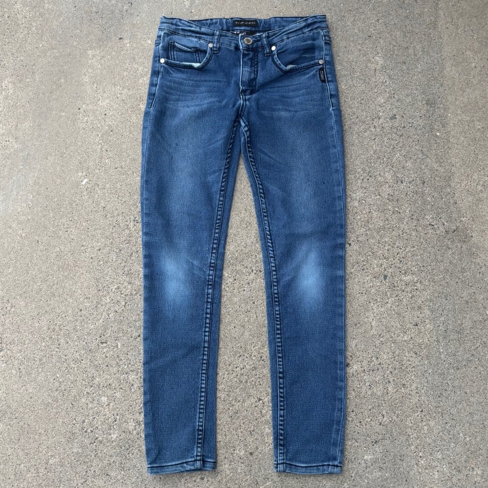 Silver Jeans Co Amy Medium Wash Whiskered Faded Skinny Jeans Women's Size 16